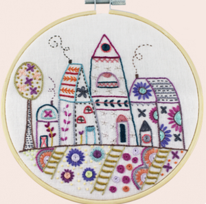 Nordic Village Embroidery Kit from France  Un Chat dans l'Aiguille
