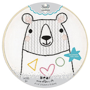 Needle Creations Easy Stitch Bear Embroidery Kit