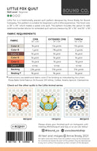 Load image into Gallery viewer, Bound Company BoundCo Little Fox Quilt Pattern Crib Baby Throw Annie Brady
