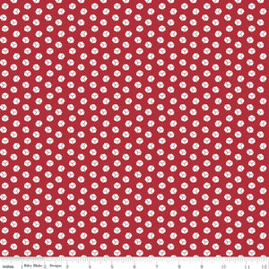 White boxes on red background red hot collection Christopher Thompson Tattooed Quilter Riley Blake Designs cotton quilt garment bag fabric material 