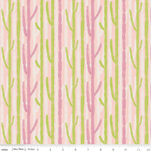  succulent vines cactus in purple pink green and white on a pink background  background Arid Oasis Candelabra in Pink by Melissa Lee for Riley Blake Designs  high quality cotton fabric for quilts garments clothing sewing projects bags 