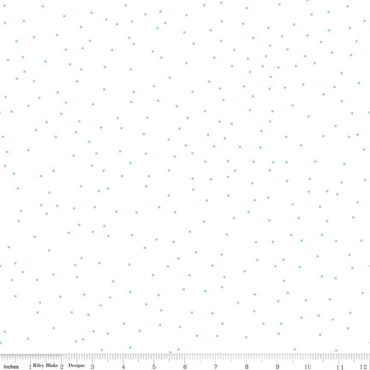 Riley Blake Designs Pin Dot in Aqua basics background  for quilts garments sewing high quality 