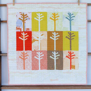 Carolyn Friedlander pattern intermediate foundation paper piecing mini quilt scrap  friendly Pine trees