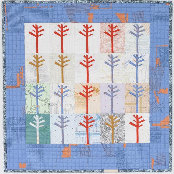 Carolyn Friedlander pattern intermediate foundation paper piecing mini quilt scrap  friendly Pine trees