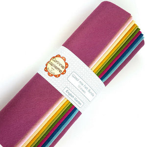 Corinne LaPierre Felt Bundle 10 Sheets English Garden Pink Blue Green Cream Wool Mix Embroidery Felting