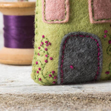 Load image into Gallery viewer, Felt Houses Cottages Lavender Filled Wool mix felt kit Corinne LaPierre embroidery 
