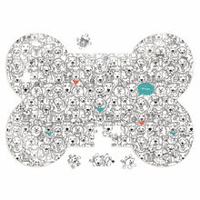 Load image into Gallery viewer, Two&#39;s Company Moda Fabrics Dog Crew Bone Shape 1000 piece puzzle dog house box seek and find game I spy canine lovers gift relaxing
