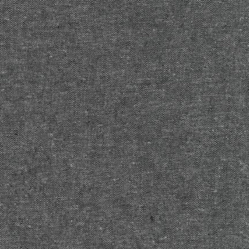 Essex Yarn Dyed Linen Robert Kaufman fabric charcoal gray background