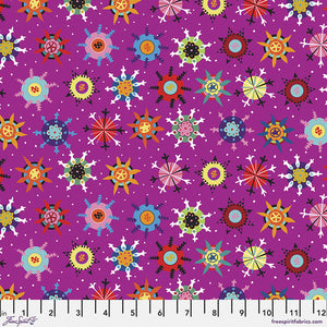 Victoria Findlay Wolfe Night Fancy Free Spirit Fabrics Mesmerize Raspberry Pink Fuschia stylized flowers cotton quilt fabric material