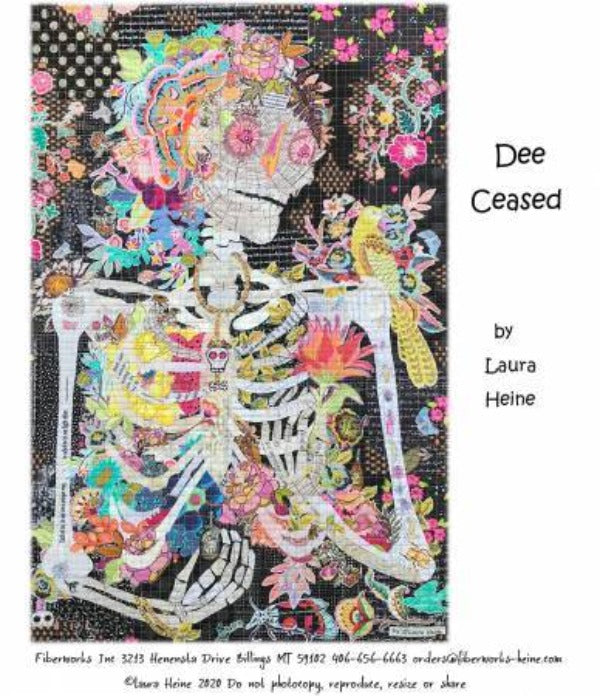 Dee Ceased Collage Pattern Laura Heine Quilt Day of the Dead 