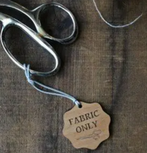 Load image into Gallery viewer, Fabric Only Scissor Fob or tag to identify or mark scissors  

