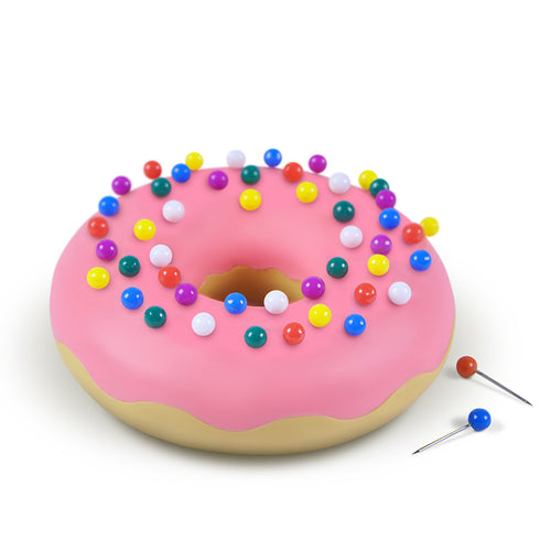 Genuine Fred Desk Donut Pink Frosting Sprinkles Pushpins Gift Fun Silly 