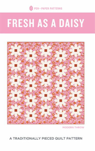 Fresh as a Daisy Pattern Pen and Paper Patterns Traditionally Pieced Chain Piece fat quarter friendly