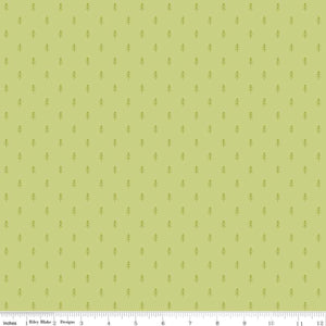 Glamp Camp Simple Trees by My Mind's Eye for Riley Blake Designs tone on tone green tree outlined on a softer green  background cotton fabric for quilting sewing garments material