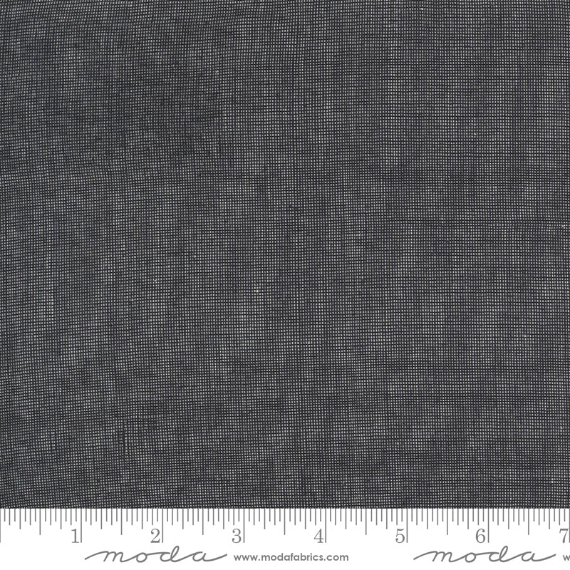 Jen Kingwell woven charcoal gray grey 100% cotton made in India cross weave