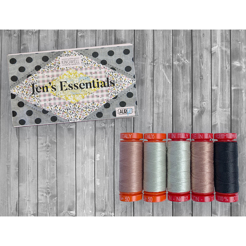 Jen's Essentials Thread Collection Aurifil Jen Kingwell neutral thread 50 wt 