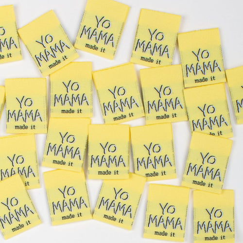 Kylie and the machine Yo Mama Made It cotton lables garment bag quilt