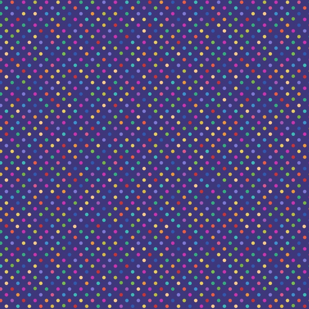 Lewis and Irene Bright Rainbow Small Polka Dot Cotton Quilting Fabric