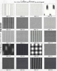 cotton woven neutrals by jen kingwell black, grey, ivory