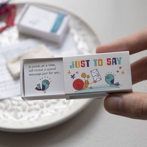 Marvling Bros Brothers Make a Wish Just to Say in a Matchbox snail mail happy message made in England UK