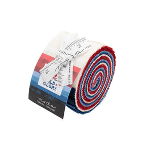 Moda Grunge Old Glory Junior Jelly Roll Red White Blue Faded