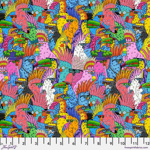 Party Time Summer Birds Multi by Mulga for Free Spirit Fabrics