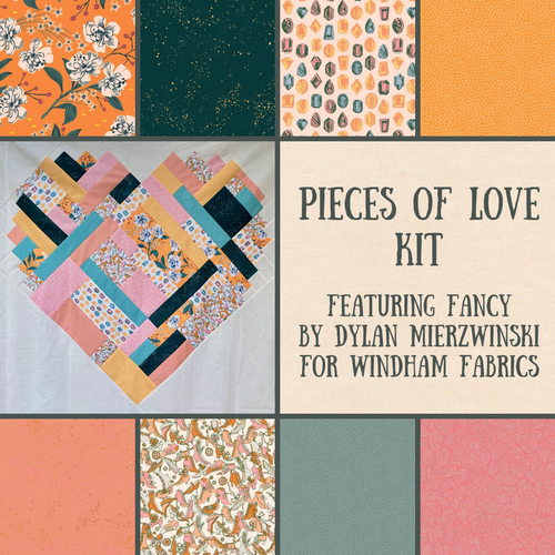 Pieces of Love Whole Circle Studios Pattern Fancy Collection Dylan Mierzwinski Windham Fabrics Shoes Flowers Gemstones Speckled Ruby Star Society Dear Stella Jax Essex Linen Custom Cotton Fabric Material