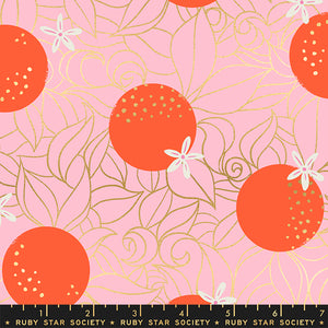 Ruby Star Society RSS Florida Orange Blossoms Posy Metallic Quilt Fabric Moda