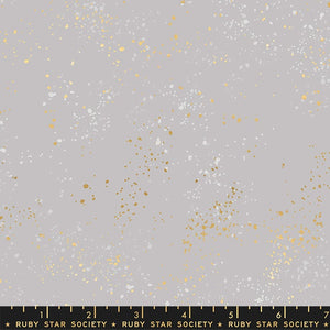 Ruby Star Society RSS Moda fabrics speckled dove metallic accent gold silver