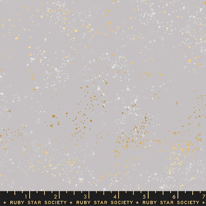 Ruby Star Society RSS Moda fabrics speckled dove metallic accent gold silver