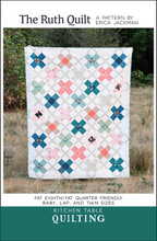 Load image into Gallery viewer, Ruth quilt pattern Kitchen Table Quilting beginner fat eighths on point
