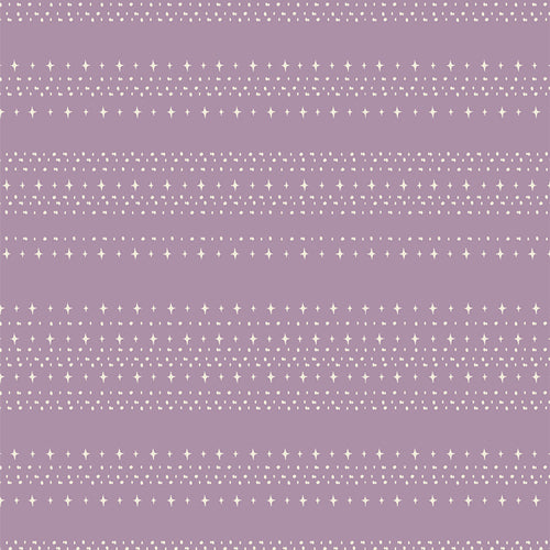Stars Aligned in Treat from Sweet 'n Spookier by Art Gallery Fabrics AGF lavender purple background horizontal lines of stars in rows high quality quilt sewing project fabric material