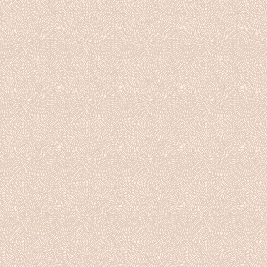 Dear Stella Crimp basics tone on tone dashes in curved arcs on sand beige tan background cotton quilt weight fabric for quilts garments bags sewing projects