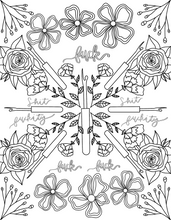 Load image into Gallery viewer, free coloring page pdf download sweary seam rippers

