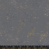 Speckled Cloud Medium Gray Grey Scatter Metallic and Blue irregular dots Rashida Coleman Hale Moda Fabrics cotton quilting bags fabric material