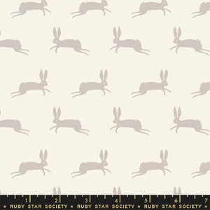 low volume tone on tone hares rabbits on cream background Spooky Darlings by Ruby Star Society for Moda Fabrics Halloween Collectoin for trick or treat bag quilt pillowcase or more