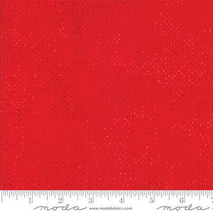 Spotted basic cotton Christmas red tone on tone texture