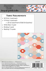 Stacked Tiles Quilt Pattern Natalie Crabtree Arts Collective hexagon template shape easy beginner 