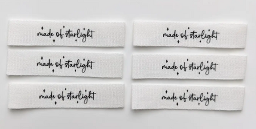 Made of Starlight cotton labels inspired by Taylor Swift song labels for quilts bags garments clothing by Intensely Distracted