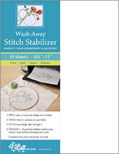 STICK AND WASH AWAY STABILIZER BY HALF METRE – Artistic Quilts with Color