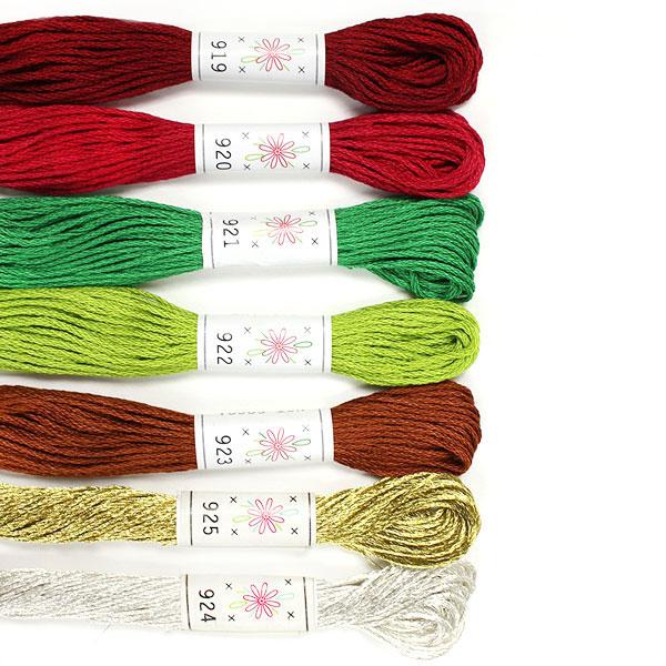 Egyptian Cotton Mercerized embroidery floss Christmas Tree Metallic Palette Sublime Stitching thread