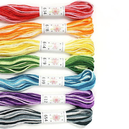 Egyptian Cotton Mercerized embroidery floss Taffy Pull verigated Palette Sublime Stitching thread