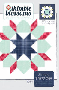 Thimble Blossoms Camille Roskelley Simply Swoon quilt pattern baby throw bed size quilt instructions directions 