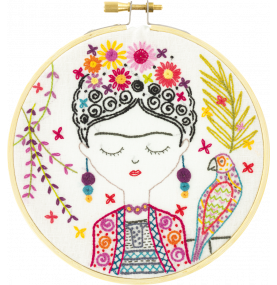 Jolie Frida Embroidery Kit Made in France