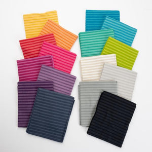 V and Co Ombre Wovens Saturated bright color fat quarter bundle fabric moda tone on tone stripe