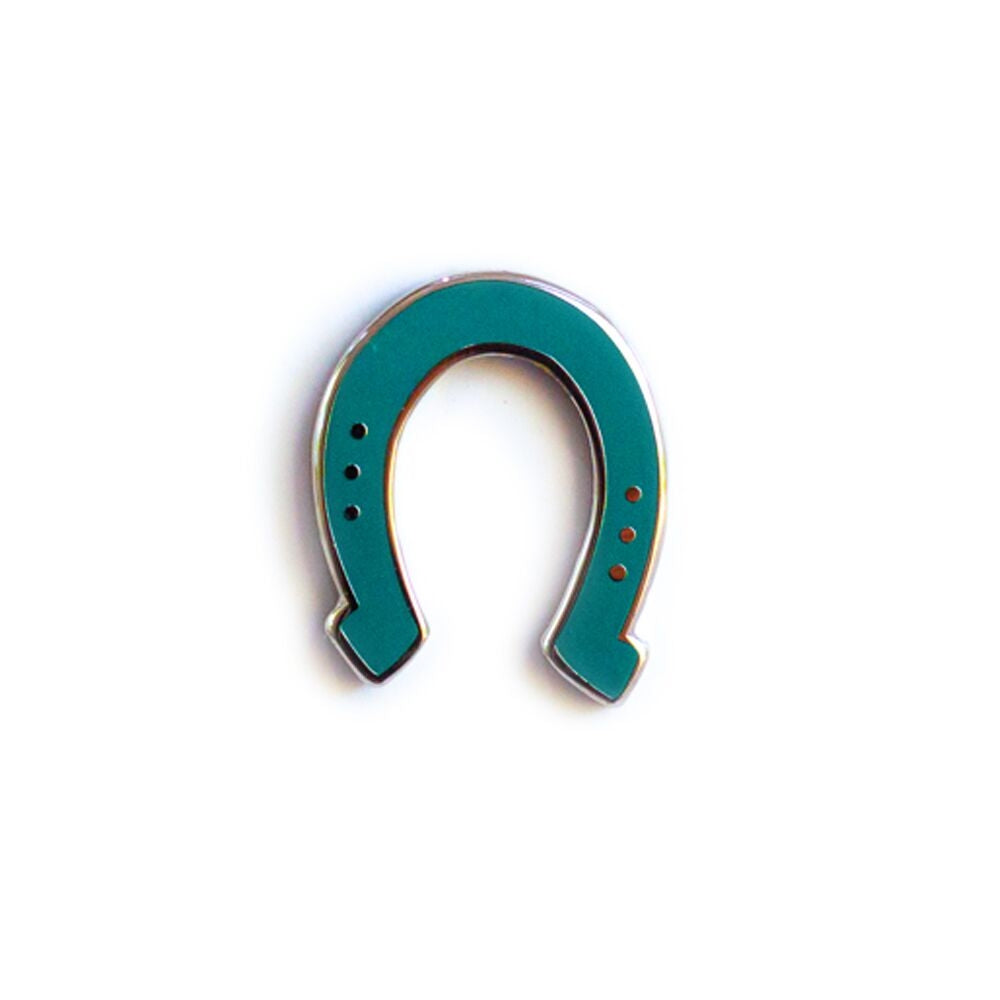 Alison Glass Horseshoe Pin in Jade
