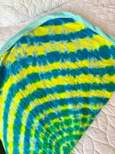 Small Batch Hand Tie Dyed Baby Swaddle Snuggly Blanket