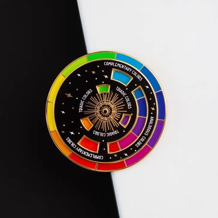 The Grey Muse Color Wheel Enamel Pin