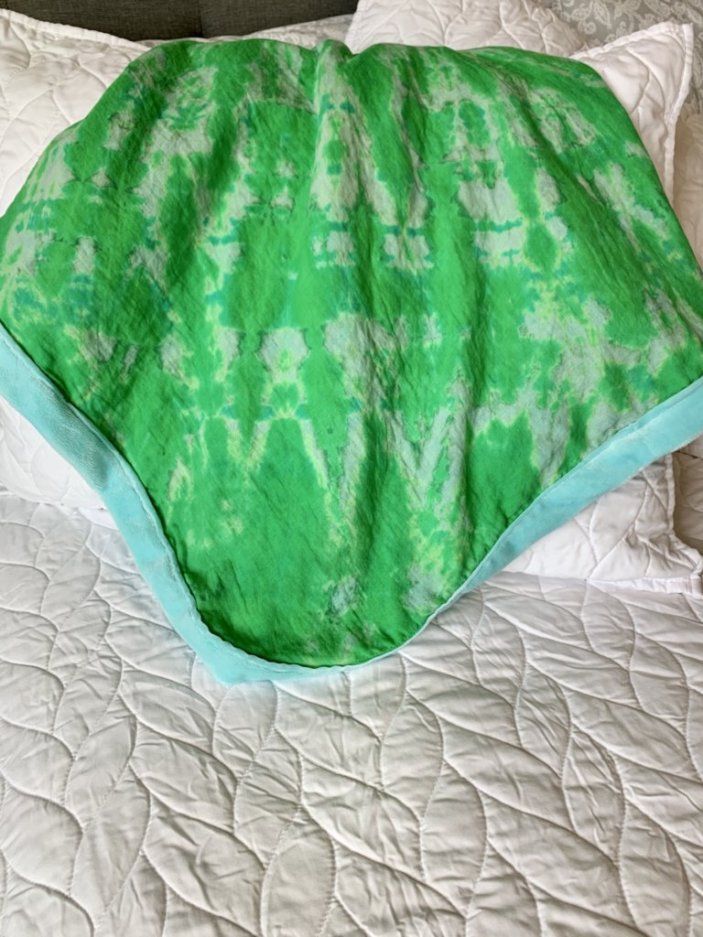 Small Batch Hand Tie Dyed Baby Swaddle Snuggly Blanket