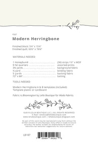 Lella Boutique Modern Herringbone Lap Size Quilt Pattern